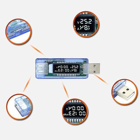 جهاز قياس متعدد USB LCD: جهاز اختبار الجهد الحالي لسعة الشاحن وبنك الطاقة in Saudi Arabia