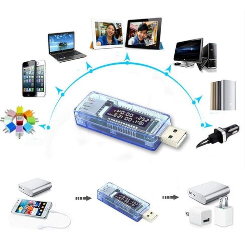 جهاز قياس متعدد USB LCD: جهاز اختبار الجهد الحالي لسعة الشاحن وبنك الطاقة in Saudi Arabia