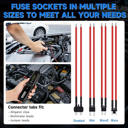 جهاز تتبع أسلاك VSTM، مكتشف كهربائي مفتوح وقصير للسيارات، جهاز اختبار الدائرة، مكتشف قاطع الدائرة، جهاز تتبع كابل مسبار الأعطال، أداة تشخيص الدائرة الكهربائية DC 6-42V (أسود) in Kuwait