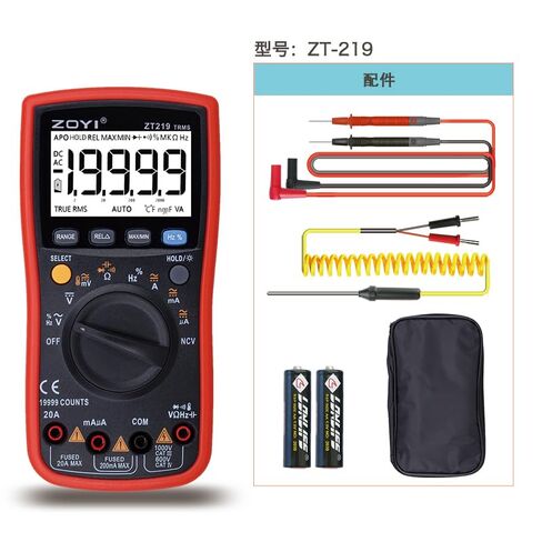 ZOYI ZT219 True RMS Digital Multimeter 19999 Counts, Auto ranging NCV, Temperature, Capacitance, Frequency Duty Cycle Tester, with Backlight Data Hold in Kuwait