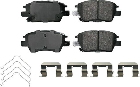 Coated Vented 276mm Disc Rotors and Akebono ProACT Ceramic Pad Set with Hardware and Acoustic Sensors Front Brake Kit For Chevrolet Bolt EUV Bolt EV Cruze Volt L LS LT Premier Diesel in Kuwait