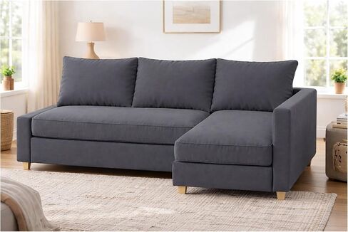 Durable Polyester Flax Friheten Sleeper Sofa Cover Replacement is Compatible for IKEA Friheten Sofa Bed Corner Sectional Slipcover. Sofa Cover Only! (Dark Gray Left Chaise) in Kuwait