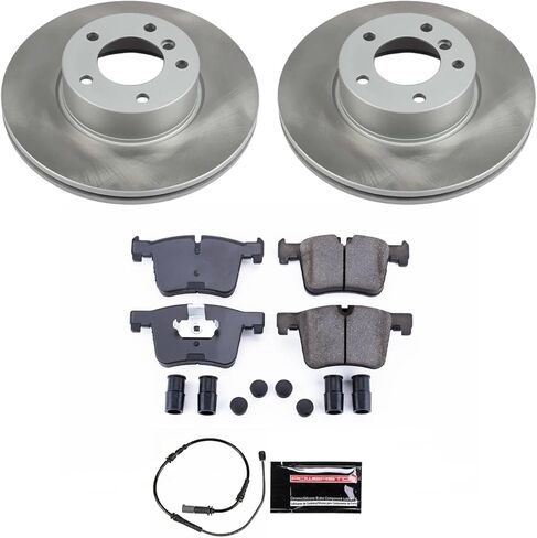 PowerStop Front Brake Kit For BMW 228i 2014-16 |228i xDrive 2015-16 |230i 2017-21 |230i xDrive 2017-21 |320i 2013-18 - Ceramic Brake Pads + Semi Coated Rotors Replacement, SC6743 in Saudi Arabia