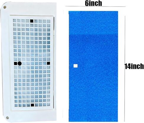 عبوتان من مرشحات الهواء مقاس 6 × 14 بوصة RV وحدات تهوية شبكية مناسبة لمكيفات الهواء Coleman Mach مناسبة لمرشح RV MERV 6 وحدة تيار متردد قابلة لإعادة الاستخدام وقابلة للغسل مع فتحة مربعة مركزية in Kuwait