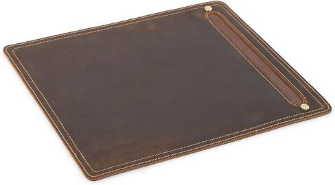 Hiram Handmade Crazy Horse Cowhide Mouse Pad, Italian Genuine Leather Mouse Pad for Home or Office Desktop in Kuwait