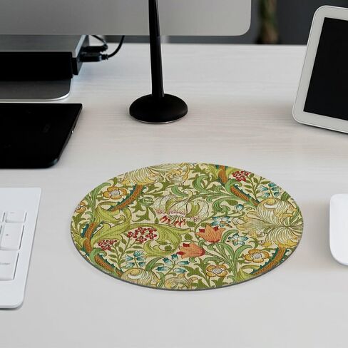 Vintage William Morris Floral Mouse Pad Mousepad for Desk Home Office Dorm Computers Laptop Accessories, 7.9x7.9 Inch in Saudi Arabia