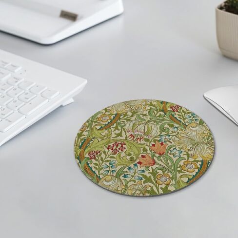 Vintage William Morris Floral Mouse Pad Mousepad for Desk Home Office Dorm Computers Laptop Accessories, 7.9x7.9 Inch in Saudi Arabia
