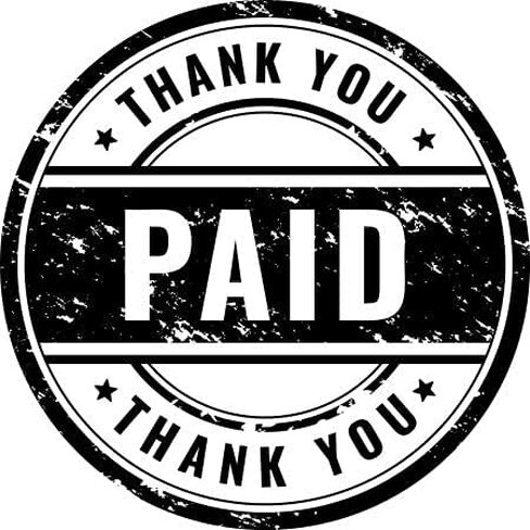 Paid Office and Business Stamp | Multiple Designs | Multiple Ink Colors (Paid Round) in Kuwait