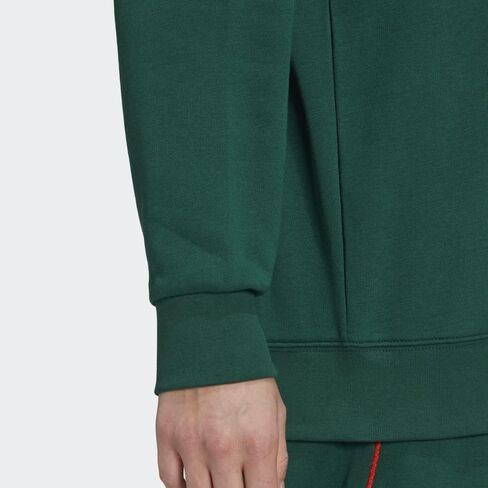 adidas Women's Retro Luxury Athletic League Crew Pullover Sweater, Green in Saudi Arabia