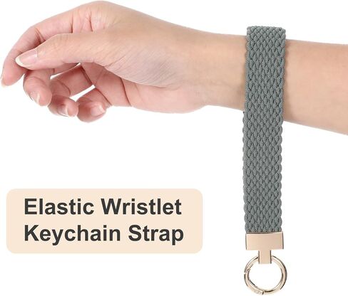 cobee Keychain Wristlet, Braided Keychain with Wrist Strap Woven Wrist Lanyard with 1 Keyring 1 D-ring one Tool one Car Key Chain Holder for Women Men in Saudi Arabia