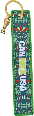 FIFA Official World Cup 2026 Collectible Keychain – "CAN·MEX·USA" Embroidered Fabric Key Fob with 3D Mini Trophy – 6.2 Inch Premium Tri-Nation Host Edition for Keys, Backpacks & Luggage in Kuwait