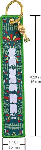 FIFA Official World Cup 2026 Collectible Keychain – "CAN·MEX·USA" Embroidered Fabric Key Fob with 3D Mini Trophy – 6.2 Inch Premium Tri-Nation Host Edition for Keys, Backpacks & Luggage in Kuwait