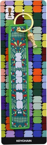 FIFA Official World Cup 2026 Collectible Keychain – "CAN·MEX·USA" Embroidered Fabric Key Fob with 3D Mini Trophy – 6.2 Inch Premium Tri-Nation Host Edition for Keys, Backpacks & Luggage in Kuwait