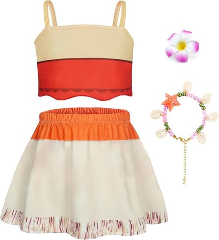 فستان WonderBabe Girls Adventure Outfit للأطفال بأكمام مكشكشة من الدانتيل وأعياد الميلاد وأعياد الميلاد والكريسماس in Kuwait
