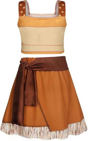 WonderBabe Girls Adventure Outfit Loto Lace Ruffle Sleeve Dress The Little Sister Simea Birthday Fancy Dress Up Costume in Kuwait