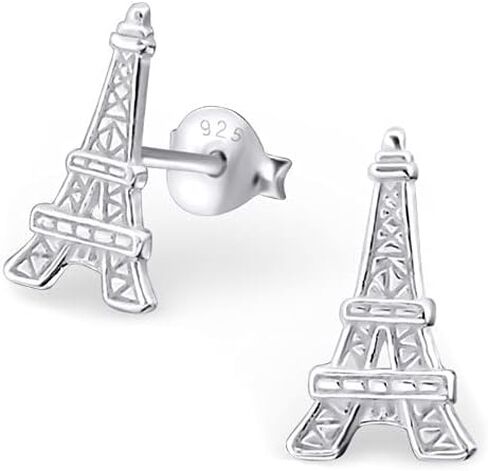 ICYROSE 925 Sterling Silver Eiffel Tower Stud Earrings (Nickel Free) 18881 in Saudi Arabia