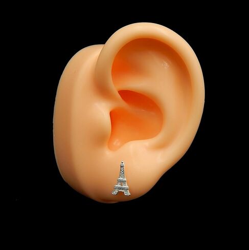 ICYROSE 925 Sterling Silver Eiffel Tower Stud Earrings (Nickel Free) 18881 in Saudi Arabia