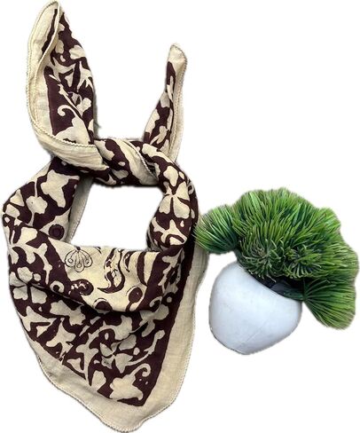 باندانا وشاح اليدوية كتلة اليد عصابات طباعة الأزهار - اليدوية القطن العضوي باندانا أنيقة كتلة اليد طباعة عصابات الرقبة وشاح للرجال والنساء in Kuwait