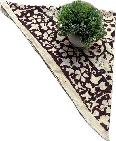 باندانا وشاح اليدوية كتلة اليد عصابات طباعة الأزهار - اليدوية القطن العضوي باندانا أنيقة كتلة اليد طباعة عصابات الرقبة وشاح للرجال والنساء in Kuwait