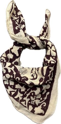 باندانا وشاح اليدوية كتلة اليد عصابات طباعة الأزهار - اليدوية القطن العضوي باندانا أنيقة كتلة اليد طباعة عصابات الرقبة وشاح للرجال والنساء in Kuwait