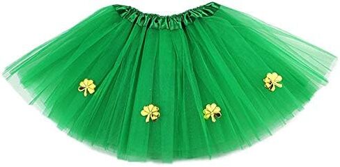 توتو عيد القديس باتريك للفتيات، تنورة تول خضراء لعيد القديس باتي للفتيات الصغيرات، إكسسوارات فستان عيد القديس باتريك in Kuwait