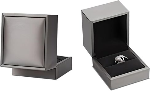 Luxury PU Leather Bracelet Watch Necklace Gift Box Jewelry Storage Display Case with Plush velvet lining. Anniversary, Engagement, Birthday. Premium Jewelry Packaging in Kuwait