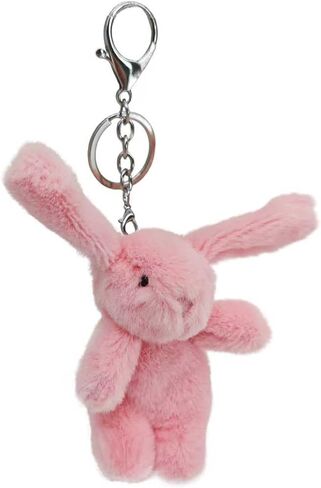 الأرنب المفاتيح أفخم 3.5 بوصة حقيبة Charms لطيف الاشياء حقيبة ظهر صغيرة محفظة Charms أرنب سلسلة مفاتيح النساء لطيف الفتيات هدية in Kuwait