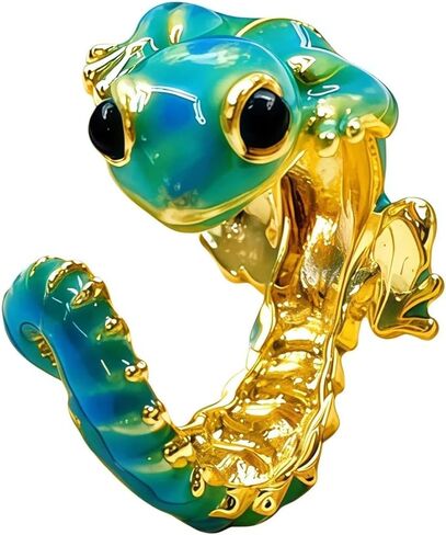 Vintage 3D Lizard Adjustable Open Rings Cute Animal Punk Style Whimsical lizard Rings for Women Funky Animal Gifts for women in Kuwait
