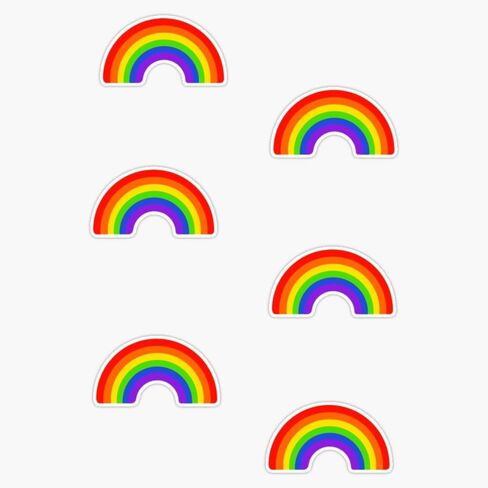 Small Rainbow Pack Window Water Bottle Bumper Sticker Decal 5" in Kuwait