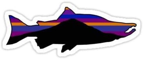 نوع باتاغونيا سمك السلمون - ملصق جرافيك ممتص للصدمات للنافذة - ملصق حب الدولة in Kuwait