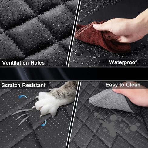 Car Seat Covers for BMW 2000-2026, Waterproof Nappa Leather Car Seat Protector, Comfortable and Anti-Slip Car Seat Cover&Accessories(5 Seats with Headrests/Black Red) in Saudi Arabia