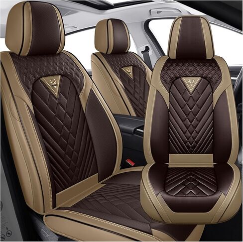 Car Seat Covers for BMW 2000-2026, Waterproof Nappa Leather Car Seat Protector, Comfortable and Anti-Slip Car Seat Cover&Accessories(5 Seats with Headrests/Black Red) in Saudi Arabia