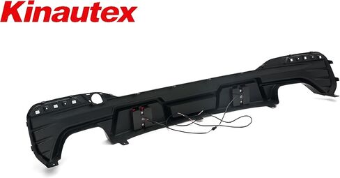 Rear Bumper Diffuser Lip Splitter with LED Light for 2018–2023 BMW 5 Series G30 530i 540i 530e Sedan, Replacement Accessories for BMW G30 in Kuwait