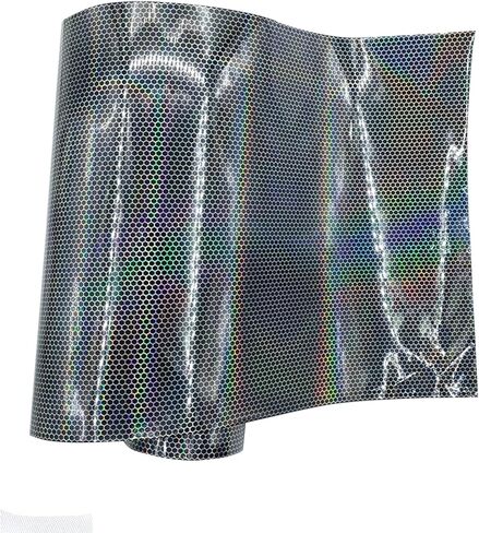 1 PC Car Rear Tail Light Lamp Stickers, 11.8" x 39.3" Auto Self-Adhesive Tail Lights Fog Lights Tint Film Sheet, Universal Honeycomb Type Decal for Car Motorcycle Van Taillight Trim (Black) in Kuwait