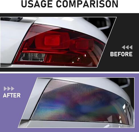 1 PC Car Rear Tail Light Lamp Stickers, 11.8" x 39.3" Auto Self-Adhesive Tail Lights Fog Lights Tint Film Sheet, Universal Honeycomb Type Decal for Car Motorcycle Van Taillight Trim (Black) in Kuwait