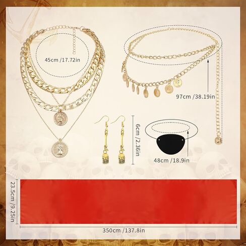 Jaciya Pirate Costume Accessories Set in Saudi Arabia