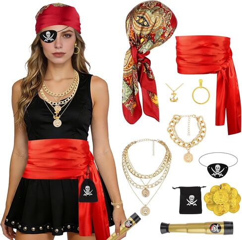 Jaciya Pirate Costume Accessories Set in Saudi Arabia