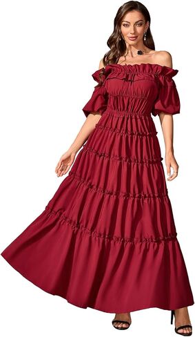 Abaowedding Renaissance Costume Women Medieval Dress Irish Chemise Dress in Saudi Arabia