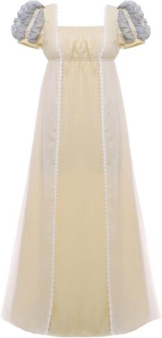 فستان ريجنسي نسائي بخصر إمبراطوري طويل زي عصر ريجنسي in Kuwait