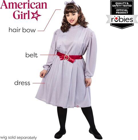 Rubies American Girl Womens Samantha Parkington Plaid Costume Dress Set in Saudi Arabia
