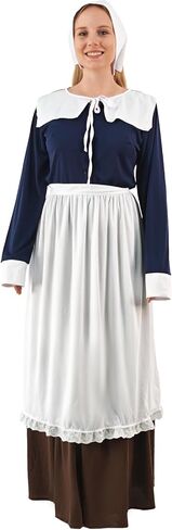 EraSpooky Womens Pilgrim Costume Adult Thanksgiving Day Puritan Outfits in Saudi Arabia