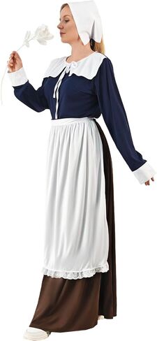 EraSpooky Womens Pilgrim Costume Adult Thanksgiving Day Puritan Outfits in Saudi Arabia