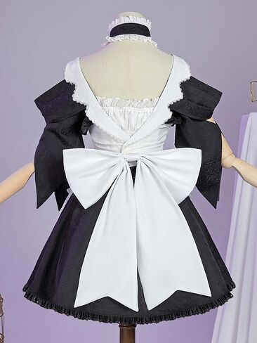 miccostumes Women's Costume Maid Cosplay Dress and Waistband with Headband Choker in Saudi Arabia