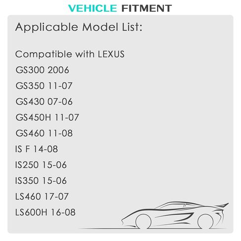 2pcs Rear Left and Right ABS Wheel Speed Sensor Compatible with Lexus GS300 GS350 GS430 GS450H GS460 is F IS250 IS350 LS460 LS600H 89546-30070 89545-30070 ALS1804 ALS1809 11 12 13 14 15 16 17 in Kuwait