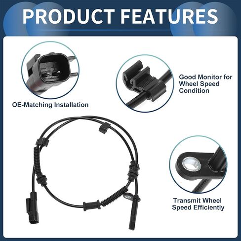 ABS Wheel Speed Sensor Rear Left Right ABS Sensor Anti-lock Braking System Sensor No.68141898AB for Jeep Cherokee 2014-2018 in Saudi Arabia