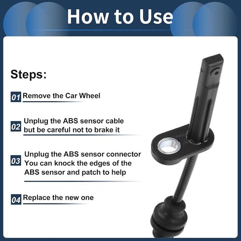 ABS Wheel Speed Sensor Rear Left Right ABS Sensor Anti-lock Braking System Sensor No.68141898AB for Jeep Cherokee 2014-2018 in Saudi Arabia