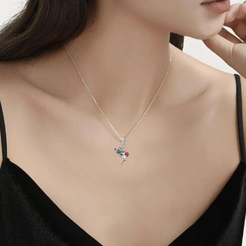 KunBead Flower Fairy Heart Butterfly Dangle Birthday Charms Compatible with Pandora Charm Bracelet for Women in Saudi Arabia