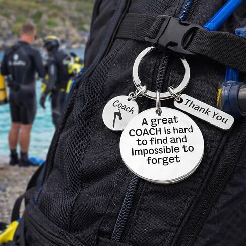 Sportybella Diving Coach Keychain Gift – “A Great Coach Is Hard to Find and Impossible to Forget", Swimming Jewelry, Swim Team Coaches, Swim Coaches Gift in Saudi Arabia