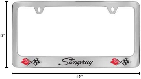 Chevrolet Corvette C3 Chrome Plated Metal License Plate Frame Holder in Saudi Arabia