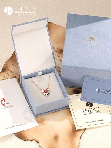 Certified 2CT Lab Grown Pigeon Blood Ruby Heart Necklace, 14K Champagne Gold Plated Sterling Silver Chain, Vintage Style Halo Pendant, Conflict-Free July Birthstone Gift for Women, Anniversary, Mother's Day, Box & Certificate Included in Saudi Arabia